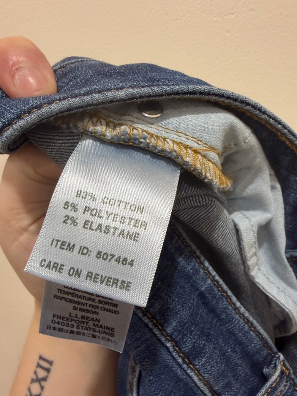 L.L. Bean Classic Fit Straight-Leg Jeans in Blue Medium Tall Length - Picture 13 of 14